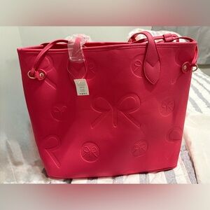 Ruby Ribbon Elegant Pink Tote Bag